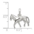 thumbnail image 2 of 925 Sterling Silver Solid Polished Horse Pendant Necklace 17x18mm Wide Pendant for Women - 2.4 Grams, 2 of 2