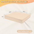 thumbnail image 5 of Outdoor Seat Cushion Covers for Patio Sets, 6pcs Water-Resistant Square Cushion Covers Replacement for Patio Furniture, Non-Slip, Khaki, 5 of 6