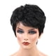 thumbnail image 2 of Peluca rizada negra corta para mujer jinwen peluca llena de cabello afro rizada con flecos a prueba de calor, 2 of 8