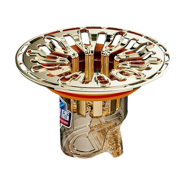 Tapón interior universal para desagüe de suelo sin olor, sello para colador de suelo, desagüe central de alcantarillado Oro rosa