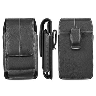 For BLU VIEW 2 B130DL, BLU VIEW 1 B100DL, BLU G9 Pro, BLU Studio Mini,  Rugged Canvas AGOZ Case Holster Vertical Phone Pouch with Metal Belt Clip  and