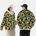 thumbnail image 4 of Lsque Blue Batterflies Sunflower UPF 50+ Lightweight Sun Protection Men's Women's Long Sleeve Shirt, Hoodie Performance -Large, 4 of 9