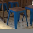 thumbnail image 2 of Flash Furniture Kai Series 18"H Square Backless Dining Barstool, Royal Blue (Set of 4), 2 of 11