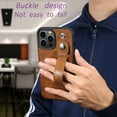 thumbnail image 4 of for iPhone 13 Pro, PU Leather Wallet Case Back with Elastic Card Slot Magnetic Clasp Kickstand Hand Strap Protective Cover for iPhone 13 Pro 6.1 inch 2021 (Brown), 4 of 11