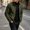 Army Green, variant on Mens Utility Jacket Standard Short Stand Collar Full Zip Outer Coat, Dual Zip Chest Compartments Side Slip Pockets for Weekend Errands Road Stops Army Green S