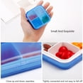 thumbnail image 3 of shiyou-Portable Pill Organizer - Slim Pill Box for Purse or Travel, Compact Pill Case(4 Compartment,Pink), 3 of 4