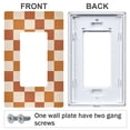 thumbnail image 3 of Yayeee Rocker Switch Wall Plate 3-Gang 6.5"x4.6" Home Decorative Outlet Cover, Rusty Orange Plaid, 3 of 6