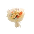 thumbnail image 3 of de flores de flor de crochet, Flores falsas de tejido de boda Decoración Flor de flor preservada para el hogar para el Día de Acción de Gracias Amarillo, 3 of 8