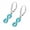 Blue, variant on Blue Synthetic Opal Infinity Lever Back Earring Sterling Silver