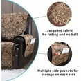 thumbnail image 6 of Waterproof Recliner Sofa Covers Non-Slip Recliner Couch Covers for 3 seat, Split Washable Jacquard Reclining Couch Covers Furniture Protecto (Brown, 3 Seater), 6 of 9