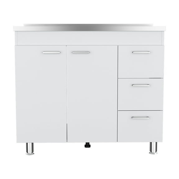 Miekor Furniture Utility Sink Kisco, Kitchen, White W5U066