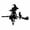 #02 Witch Black Cat Decoration - 2PCS, variant on Metal Halloween Silhouette, Witch Black Cat on Branch Garden Outdoor Stakes, Hanging Halloween Decor for Living Room Entryway Courtyard Wall Home, 1PC