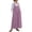 Purple, variant on Women's Solid Cute Sleeveless Overall Dress Casual Round Neck Pleated Front Jumper Long Dress with Pockets Gray