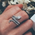 thumbnail image 2 of 1 anillo ajustable con forma de serpiente elegante, anillo Retro de Cobra, decoración de dedo con personalidad, anillo de fiesta para hombres y niños (No.10), 2 of 5