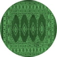 thumbnail image 1 of Ahgly Company Indoor Round Southwestern Emerald Green Country Area Rugs, 6' Round, 1 of 4