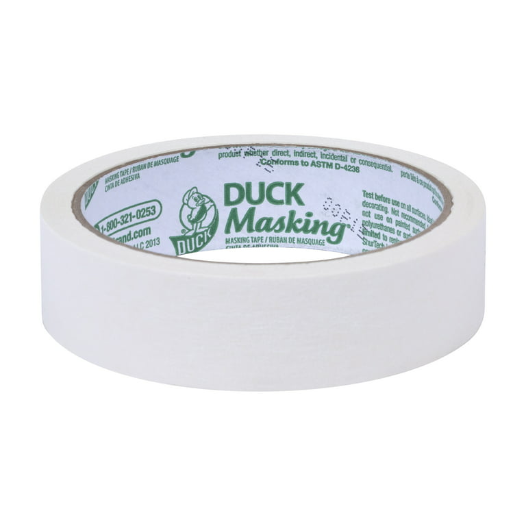 Duck White Masking Tape, 0.94 in. x 20 yd.