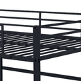 thumbnail image 2 of MAYEERTY Metal Full Size Loft Bed, Loft Bed Frame with Safety Guard Rails & Flat Ladder, for Kids Teens Adults, Black, 2 of 12