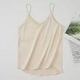 thumbnail image 5 of QHFBli Summer V Neck Tank Tops for Women Silk Satin Summer Sleeveless Camisole, 5 of 9