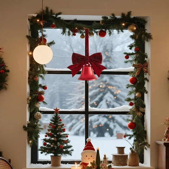 Iron Christmas Tree Ornament | Hanging Holiday Decorations | Festive Scene Art Decor for Home & Office | 1 Piece Decorative Ball with Pre-Installed Hanging Loop
