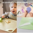 thumbnail image 5 of Olababy Fold N Go Silicone Placemat w Travel Case | Dishwasher Safe, BPA Free, Non-Slip, Waterproof | Mini Dining Mat for Infants, Babies, Toddlers and Kids, Lilac, 5 of 8