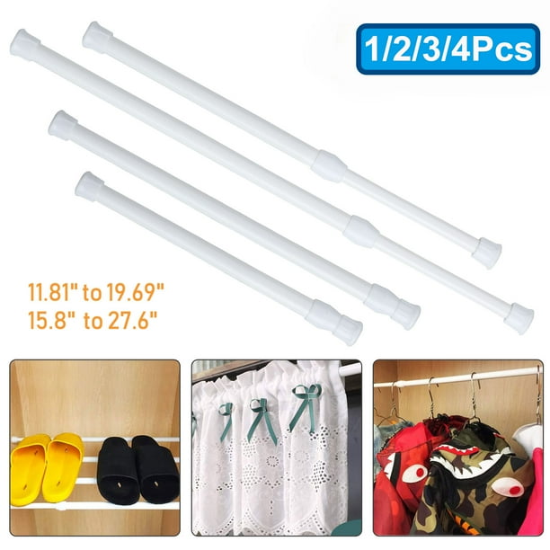 Walmart Closet Rod
 - Adjustable Tension Rods 11 8 To 27 6 4 3 2 1pcs Spring Tension Rods Extension Spring Rods Closet Rod Cupboard Bars Tensions Rod For Windows Kitchen Bathroom Cupboard Wardrobe White Walmart Com Walmart Com