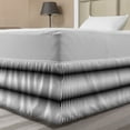 thumbnail image 1 of Abstract Bed Skirt, Monotone Elliptic Shapes from Stripes Symmetrical Design Geometrical Art, Elastic Bedskirt Dust Ruffle Wrap Around for Bedding Decor, 4 Sizes, Charcoal Grey White, by Ambesonne, 1 of 2