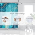 thumbnail image 5 of Blue Gold Marble Shower Curtain,Blue Golden Cracked Lines Abstract Modern Shower Curtain for Bathroom Decor,Waterproof Texture Washable Fabric Shower Curtain,36 X 72, 5 of 5