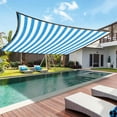 thumbnail image 3 of Kieccall Beach、Pool Sun Shade Sail Rectangle Block Canopy Awning Shelter Fabric Cloth Screen For Outdoor Patio Garden Backyard, 3 of 6