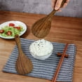 thumbnail image 4 of Juego de 2 palas de arroz de madera de primera calidad, cucharas para servir arroz, espátulas de arroz de madera para cocina asiática, utensilios de cocina de madera, 4 of 5