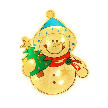 

AnuirheiH Lighted Christmas Window Silhouette Decorations Christmas Window Lights with Suction Cup Hook for Christmas Window Glass Wall Indoor Decorations