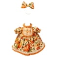 thumbnail image 2 of Fall Porch Goose Outfit Pumpkin Dress Goose Costume for Outdoor Lawn Decor | for 23" Lawn Plastic/Cement Statue, with Basket, Courtyard Garden Patio Yard Decoration, 2 of 6