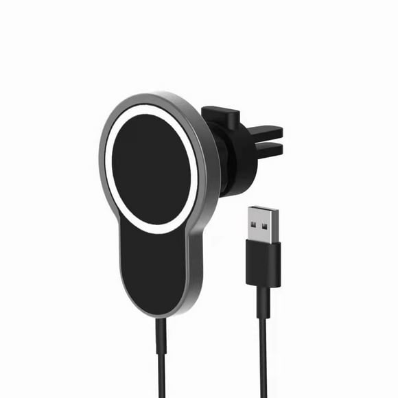 Magnetic Wireless Car Charger 15W Fast Charging Phone Holder Blue 25x22cm Compatible with Apple Huawei Xiaomi
