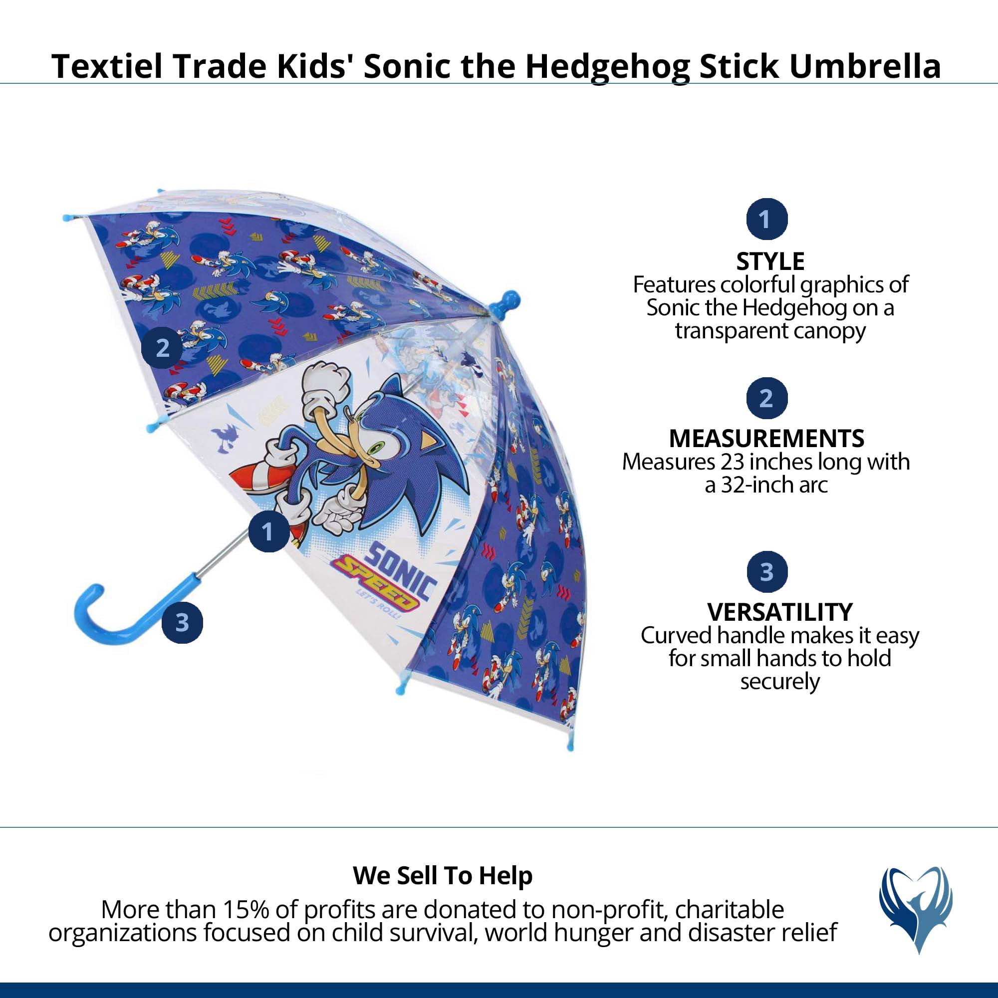 Textiel Trade Kids' Sonic the Hedgehog Stick Umbrella
