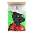thumbnail image 4 of Cyborg Wolf Pack Hat Red Sport Jacket Blue Eye Crushed Microfiber Duvet Cover, 4 of 7
