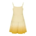 thumbnail image 4 of Efsteb Spaghetti Strap Dresses for Girls Summer Dress for Girls Casual Sleeveless Boho Flowy Ruffle Tiered Sundress (Yellow,9 Years), 4 of 7