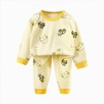 thumbnail image 3 of HCNTES Baby Girl Clothes Winter Toddler Baby Girl Clothes 6 12 18 24 Months 2T 3T 4T 5T 6T Outfits Long Sleeves Sweatshirt Tops Pants Set, 3 of 3