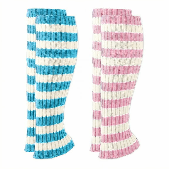 TELOLY 2Pairs Leg Warmers for Women Winter,Thick Leg Warmers Leg Warmers for Girls,Halloween Costume Style Leg Warmers 80S Women,Style1,50Cm