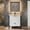 White, variant on Eviva Moma 24 Inch White Bathroom Vanity with Black Metallic Legs
