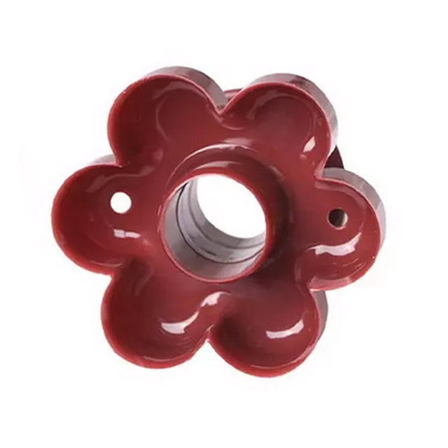 Donut Mold, Food Grade, Dessert Donut Maker, DIY Cake Kitchen Tool, Flower Baking, Suitable for Dessert, Red Plastic Kitchenware