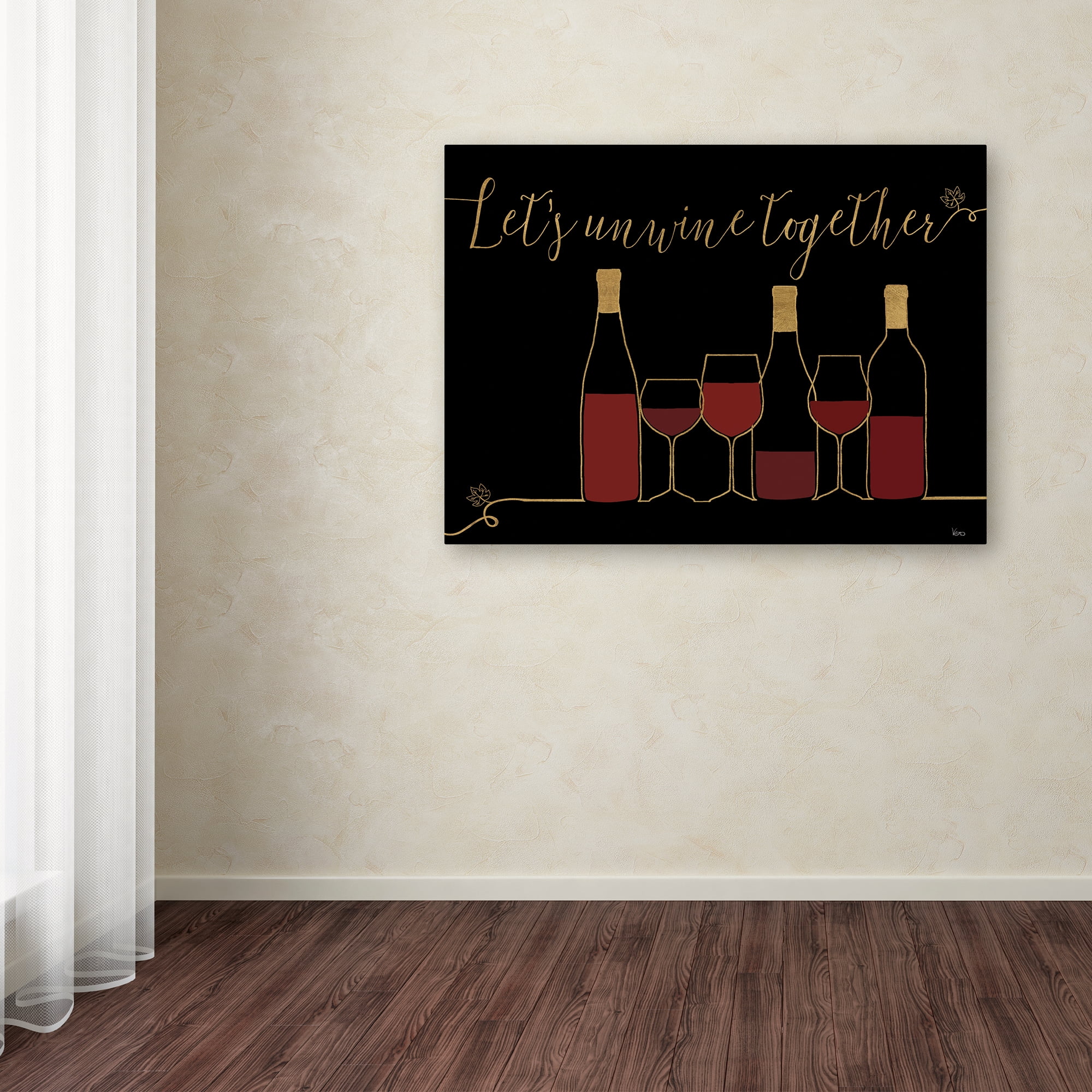 Trademark Fine Art 'Underlined Wine X Black' Canvas Art by Veronique Charron