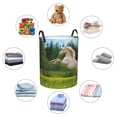 thumbnail image 4 of Fuzoiu Horse Rearing Up In The Field Print Circular Hamper,Laundry Basket with Handle,Collapsible Laundry,Dirty Clothes Storage Basket,for Bedroom Bathroom Dorm Living Room-Medium, 4 of 6