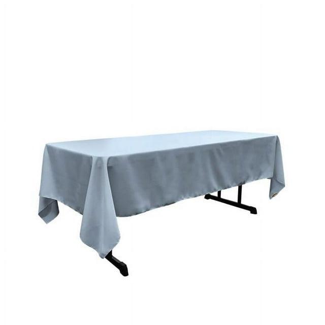 LA Linen TCpop60x144-BlueLightP18 Polyester Poplin Rectangular Tablecloth, Light Blue - 60 x 144 in.