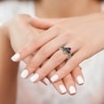 thumbnail image 6 of Finest GoldQMR10-4-8 Sterling Silver Two-Tone & 14K Four-Stone Mothers Ring Mounting - Size 8, 6 of 6