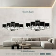 thumbnail image 4 of Elephant Stock Miami Skyline Bw Wall Art - Horizontal Multi Panel Canvas - Living Room Wall Decor - City Multi Panel - Black And Gray Decor - 80" x 36", 4 of 8