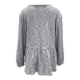 thumbnail image 5 of Tisuna Long Sleeve T-Shirts For Women Cute Solid Color Crewneck Tops Ladies Going Out Shirts Size Xxxxxl, 5 of 5