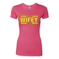 thumbnail image 2 of The Best Wifey in the Universe | Womens Mother's Day Slim Fit Junior Tee, Hot Pink, Large, 2 of 4
