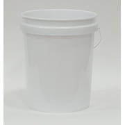 United Solutions 5 Gallon Round Utility Bucket, Comfort Handle, Plastic, White, PN0149, 1 Each