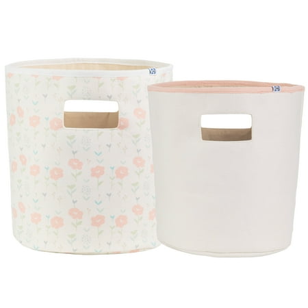 Sealy Baby Soft Storage - Coral and Blossoms (2 Pack) Pink