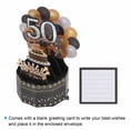 thumbnail image 3 of Uxcell 50th Birthday Card, Pop-Out Birthday Card Happy Birthday with Greeting Card and Envelope for Boy Women, Black Gold, 3 of 6