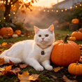 thumbnail image 4 of Halloween Pet Charm Necklace Collar, Cute HalloweenâElement Pendant Decorative Gold Chain Necklace, Pet Accessory for Cats & Small Dogs Halloween Party Dressâup, 4 of 6